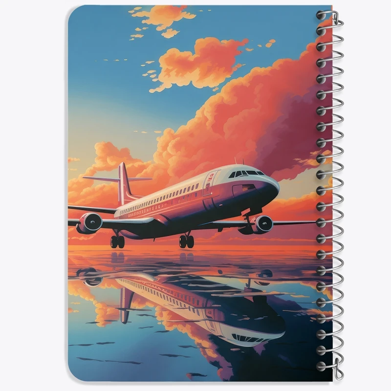 دفتر یادداشت 50 برگ خندالو طرح هواپیما کد F3064