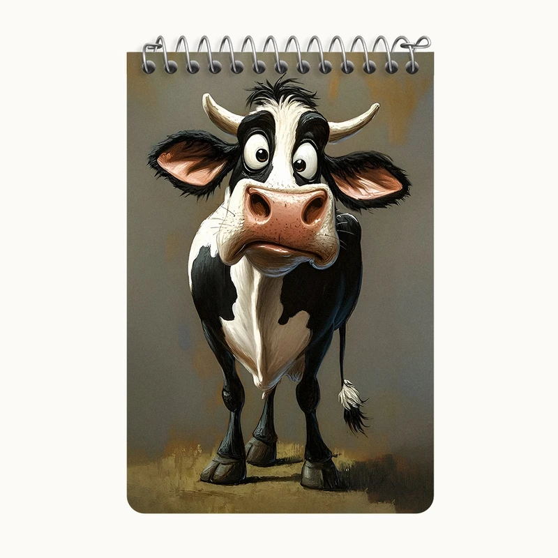 دفتر یادداشت 50 برگ خندالو طرح گاو کد F8575