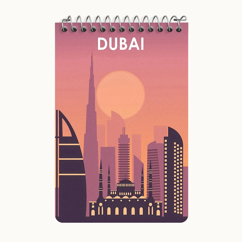 دفتر یادداشت 50 برگ خندالو طرح دبی (Dubai) کد F4938