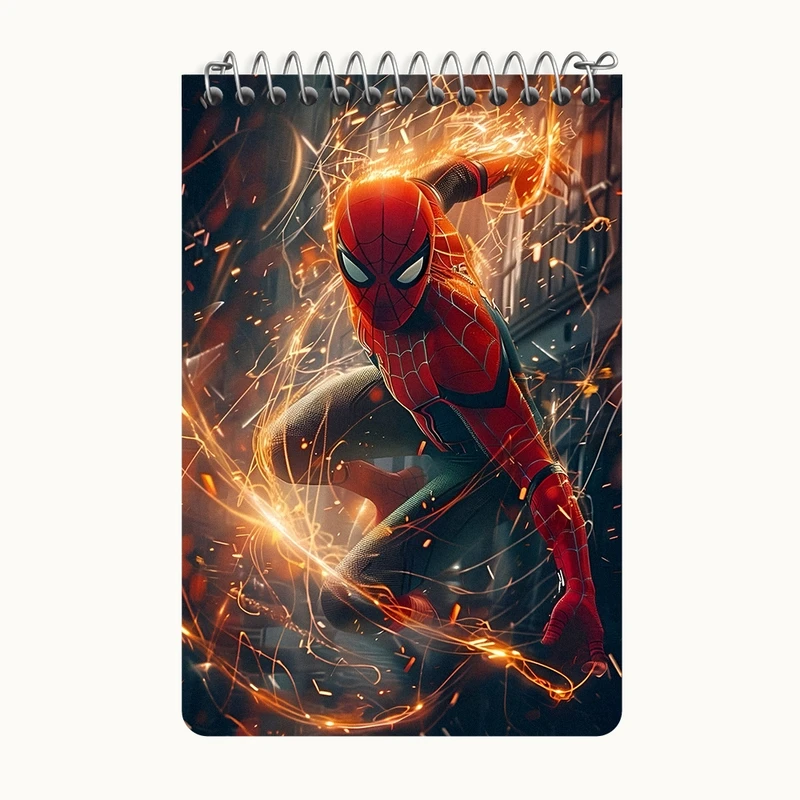 دفتر یادداشت 50 برگ خندالو طرح مرد عنکبوتی (Spider Man) کد F4751