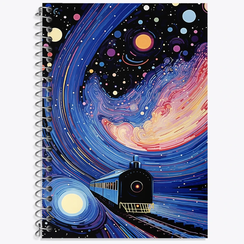 دفتر لغت 50 برگ خندالو طرح قطار کهکشانی کد F4573