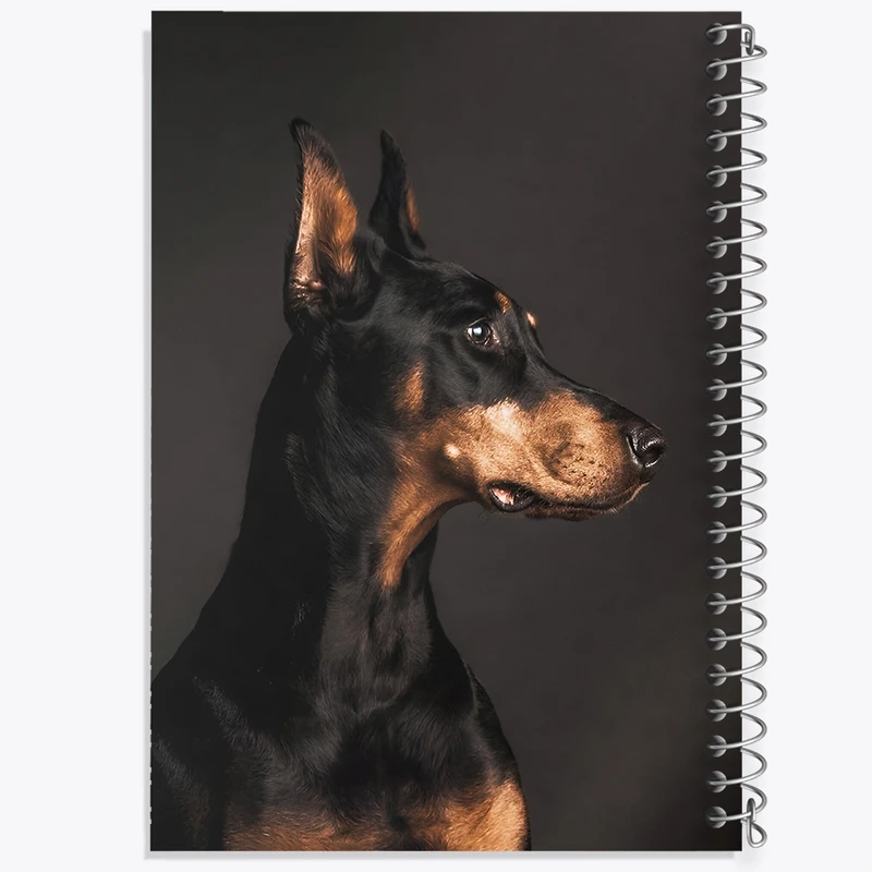 دفتر مشق 100 برگ خندالو طرح سگ دوبرمن (Dobermann) کد F13637