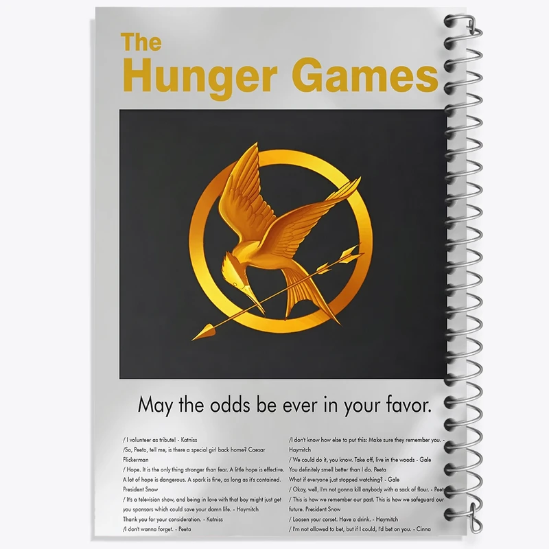 دفتر شطرنجی 50 برگ خندالو طرح بازی‌های گرسنگی (The Hunger Games) کد F13811