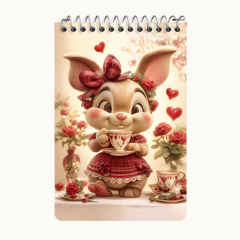 دفتر یادداشت 50 برگ خندالو طرح خرگوش کیوت کد F11110