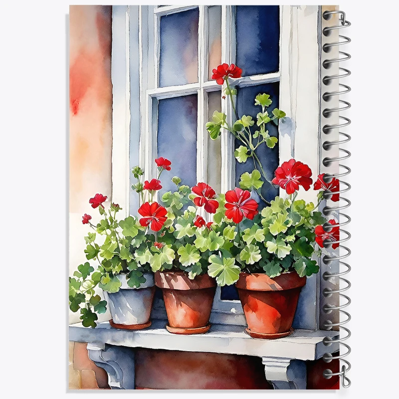 دفتر نقاشی 50 برگ خندالو طرح گلدان شمعدانی کد N9380