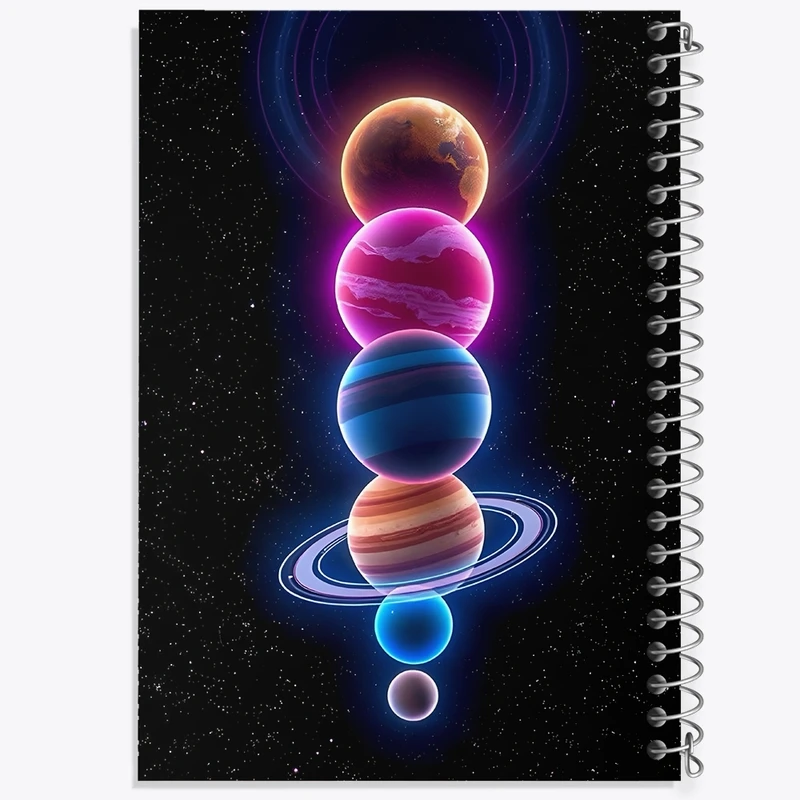 دفتر ژورنال نویسی 50 برگ خندالو مدل نقطه ای طرح کهکشان کد N7896