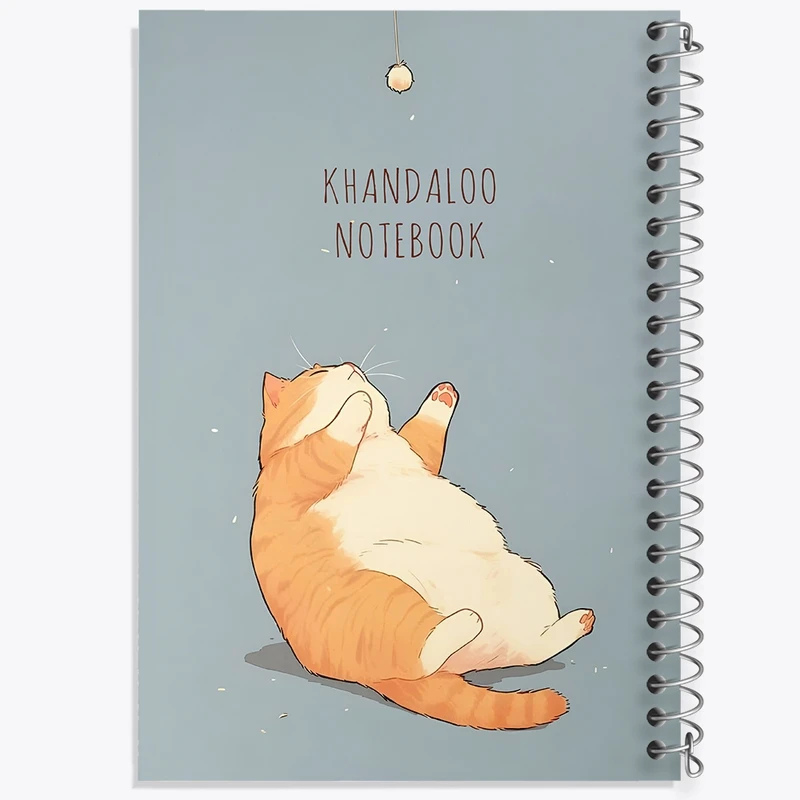 دفتر شطرنجی 50 برگ خندالو طرح گربه کیوت کد N9432