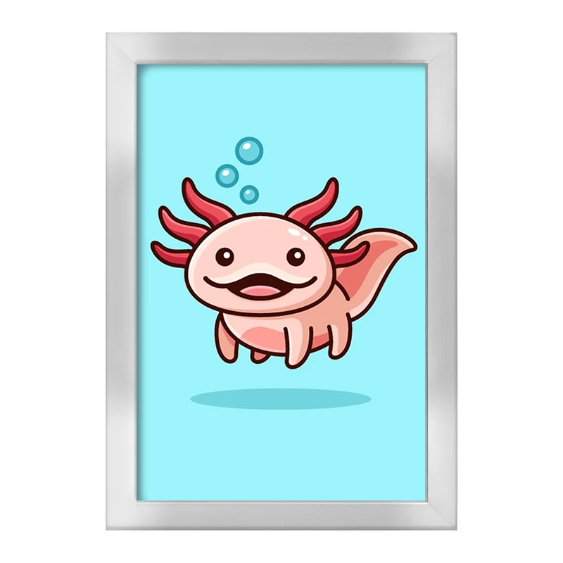 تابلو خندالو طرح حیوانات آبزی ماهی اکسولوتل کد 28155