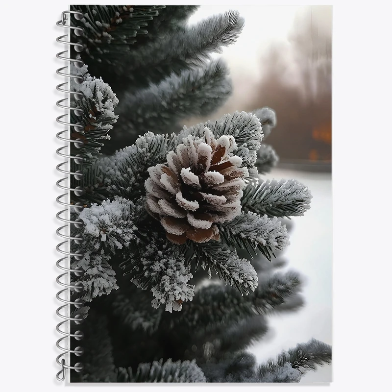 دفتر لغت 50 برگ خندالو طرح درخت کاج برفی کد F8568