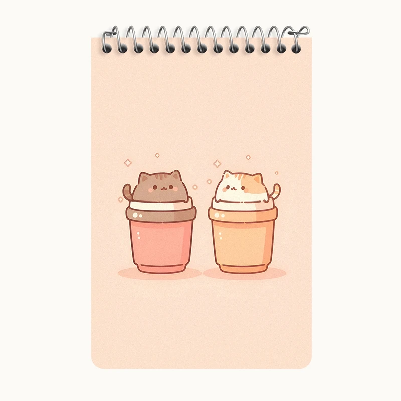 دفتر یادداشت 50 برگ خندالو طرح گربه های بامزه کد F5549