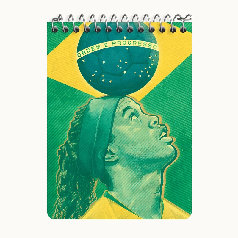 دفتر یادداشت 50 برگ خندالو طرح (Ronaldinho) رونالدینیو کد N8265