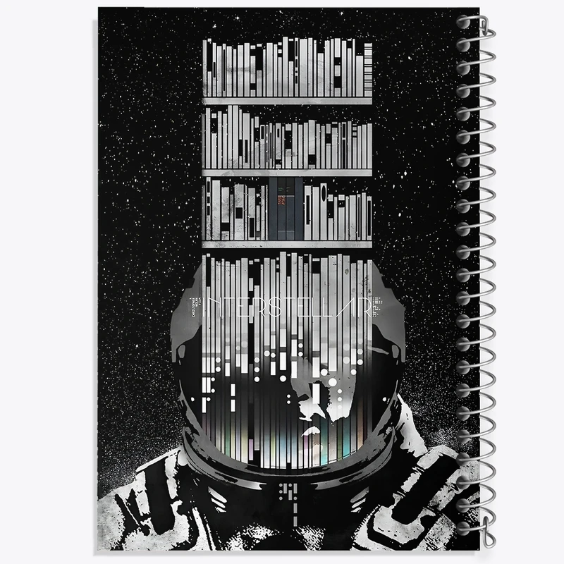 دفتر ژورنال نویسی 50 برگ خندالو مدل نقطه ای طرح فیلم اینتراستلار کد F4716