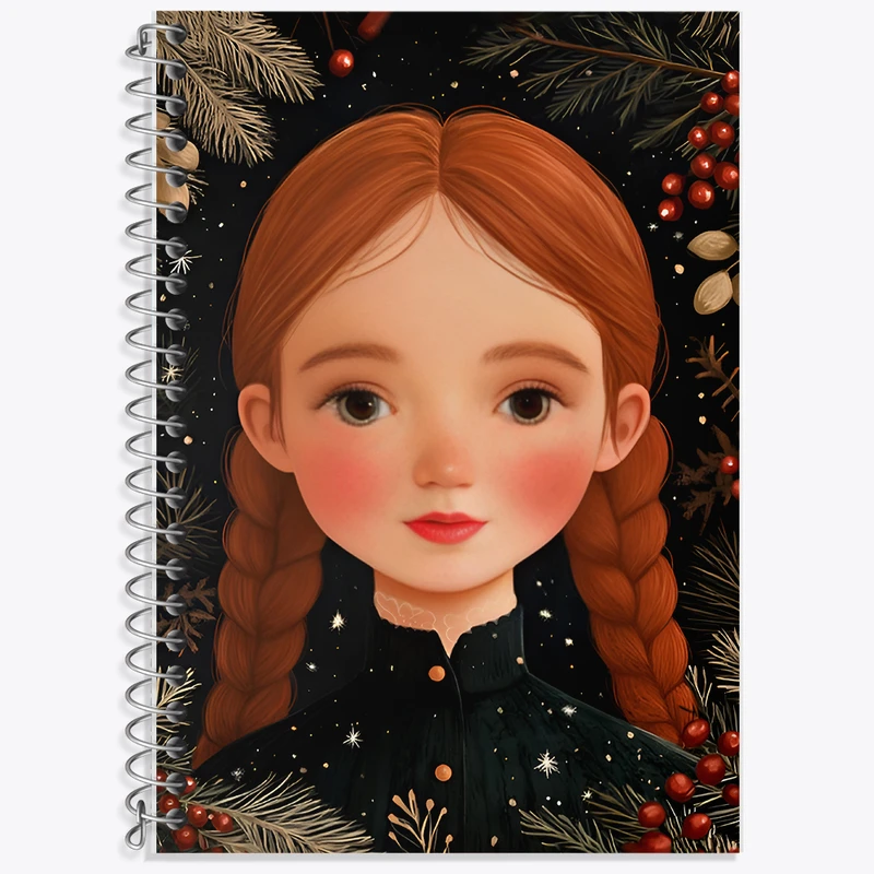 دفتر زبان 50 برگ خندالو مدل دو خط طرح دخترانه کد F11776