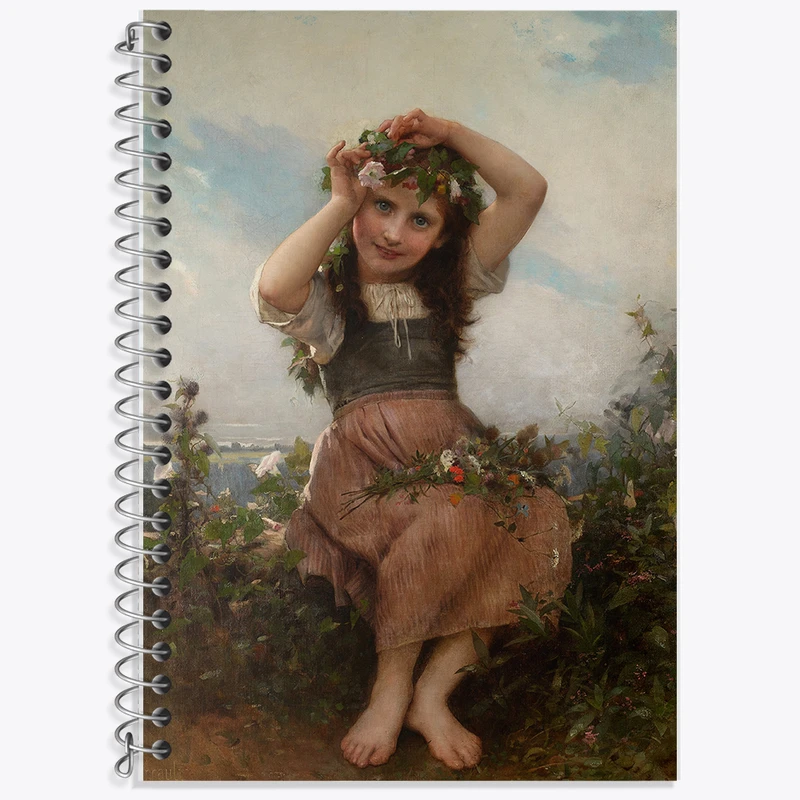 دفتر نت موسیقی 50 برگ خندالو طرح نقاشی تاج گلهای وحشی اثر لئون ژان باسیل پررو کد F12372