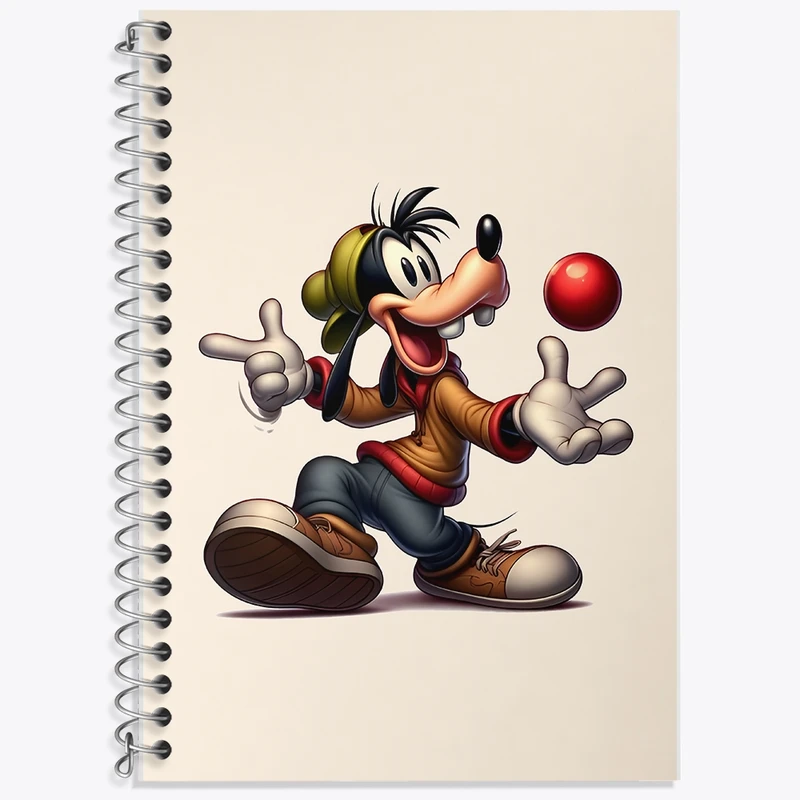 دفتر زبان 50 برگ خندالو مدل سه خط طرح گوفی (Goofy) کد F12037