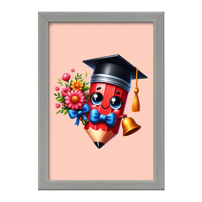 تابلو خندالو طرح مداد کیوت و بامزه کد F7984