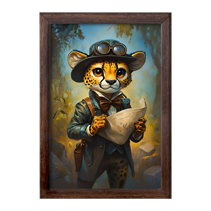 تابلو خندالو طرح یوزپلنگ جهانگرد کد F11784