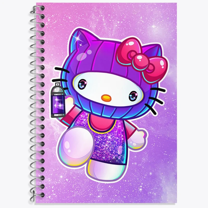 دفتر زبان 50 برگ خندالو مدل سه خط طرح هلو کیتی (Hello Kitty) کد N7797