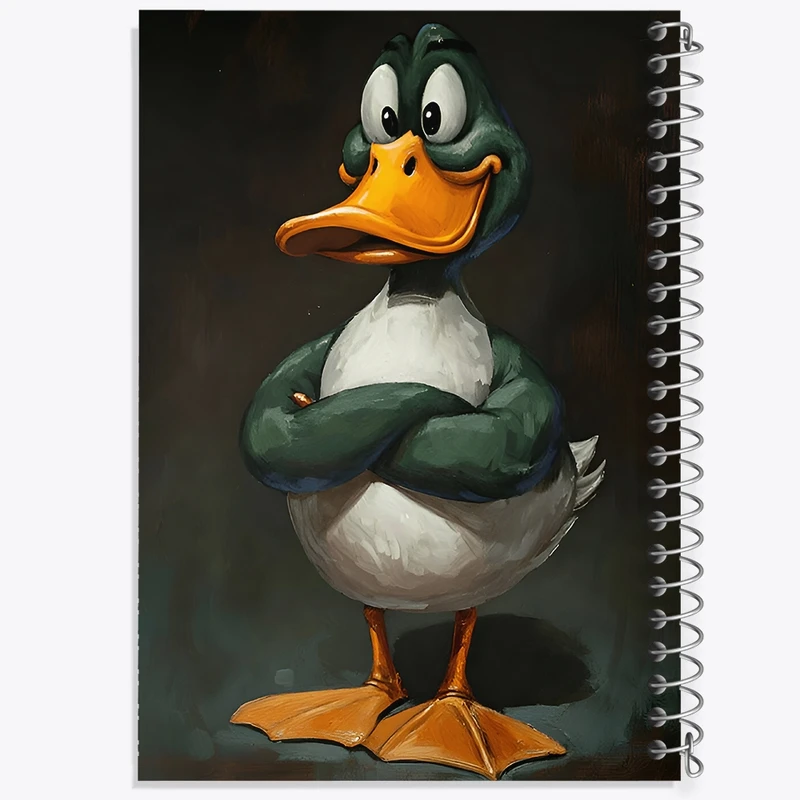 دفتر ژورنال نویسی 50 برگ خندالو مدل نقطه ای طرح اردک کد F9113