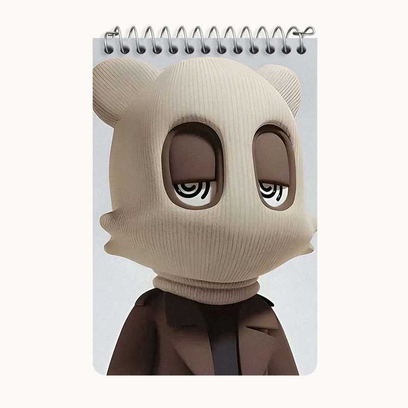 دفتر یادداشت 50 برگ خندالو طرح آدمک ماسک دار کد F4049