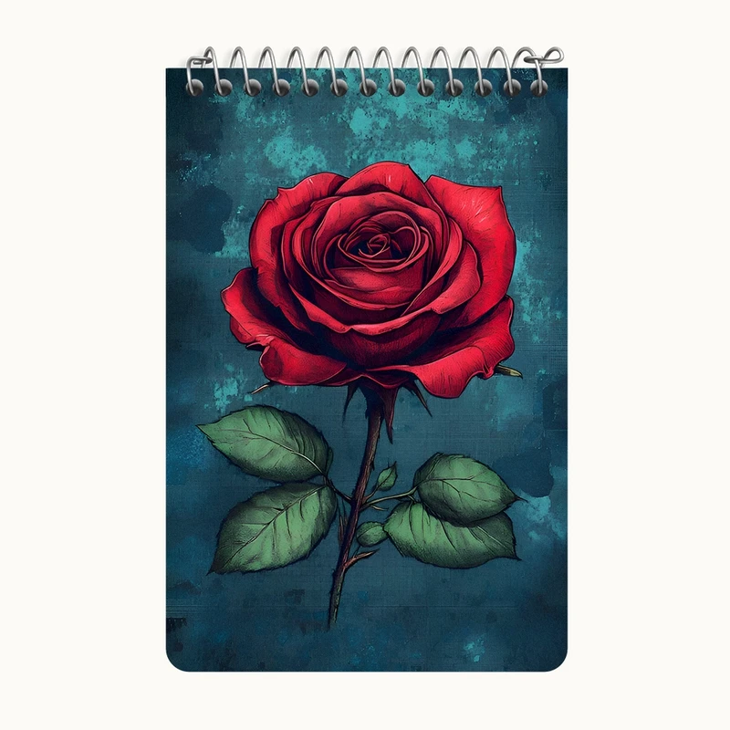 دفتر یادداشت 50 برگ خندالو طرح گل رز کد F9868