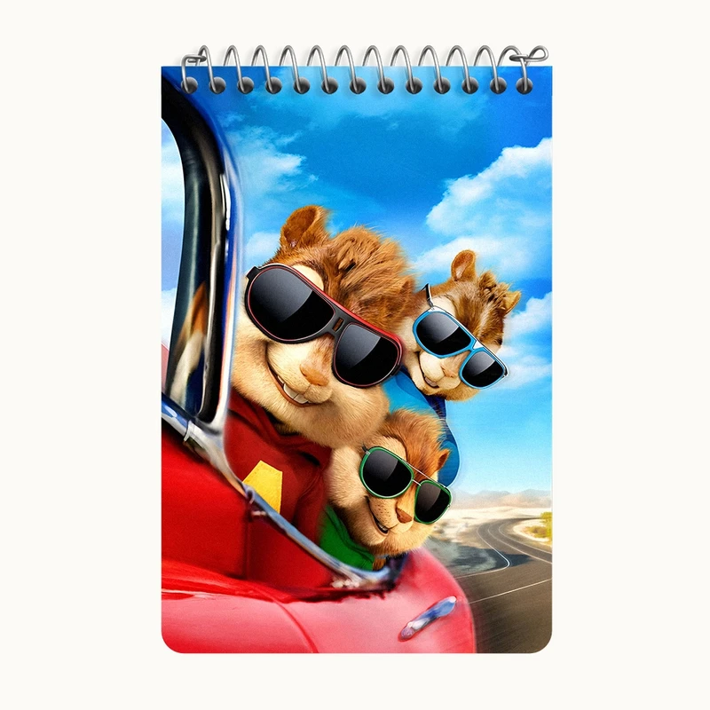 دفتر یادداشت 50 برگ خندالو طرح آلوین و سنجاب ها کد F8322