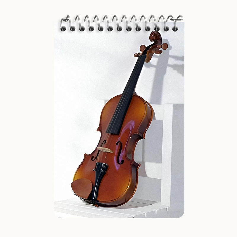 دفتر یادداشت 50 برگ خندالو طرح ویولن کد F6944