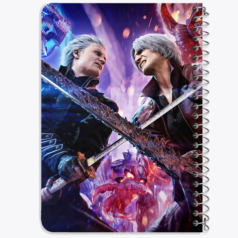 دفتر یادداشت 50 برگ خندالو طرح بازی دویل می کرای Devil May Cry کد 30214