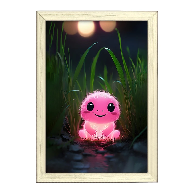 تابلو خندالو طرح هیولای صورتی کیوت کد F6275