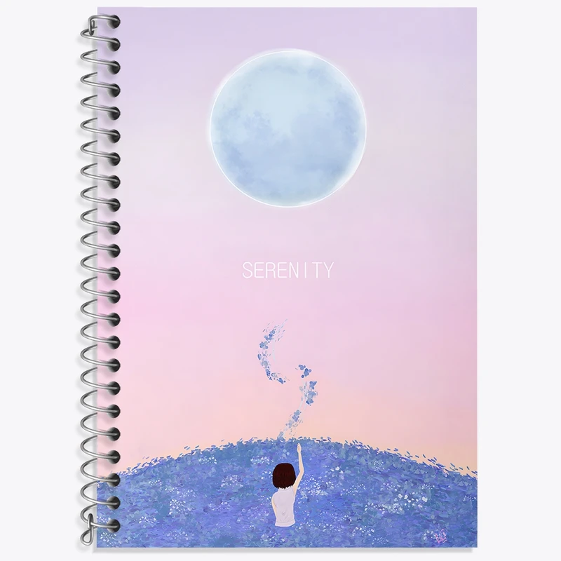 دفتر زبان 50 برگ خندالو مدل سه خط طرح دخترانه فانتزی کد N8181