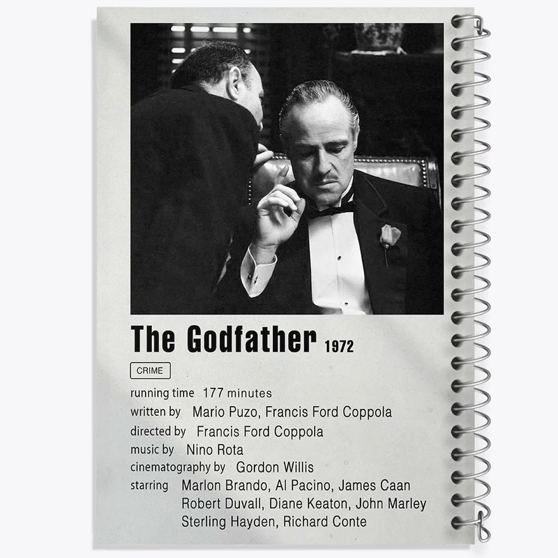 دفتر ژورنال نویسی 50 برگ خندالو مدل نقطه ای طرح پدر خوانده (The God Father) کد F11307