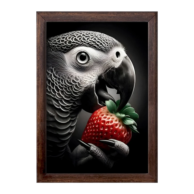 تابلو خندالو طرح کاسکو (Grey parrot) کد F11998