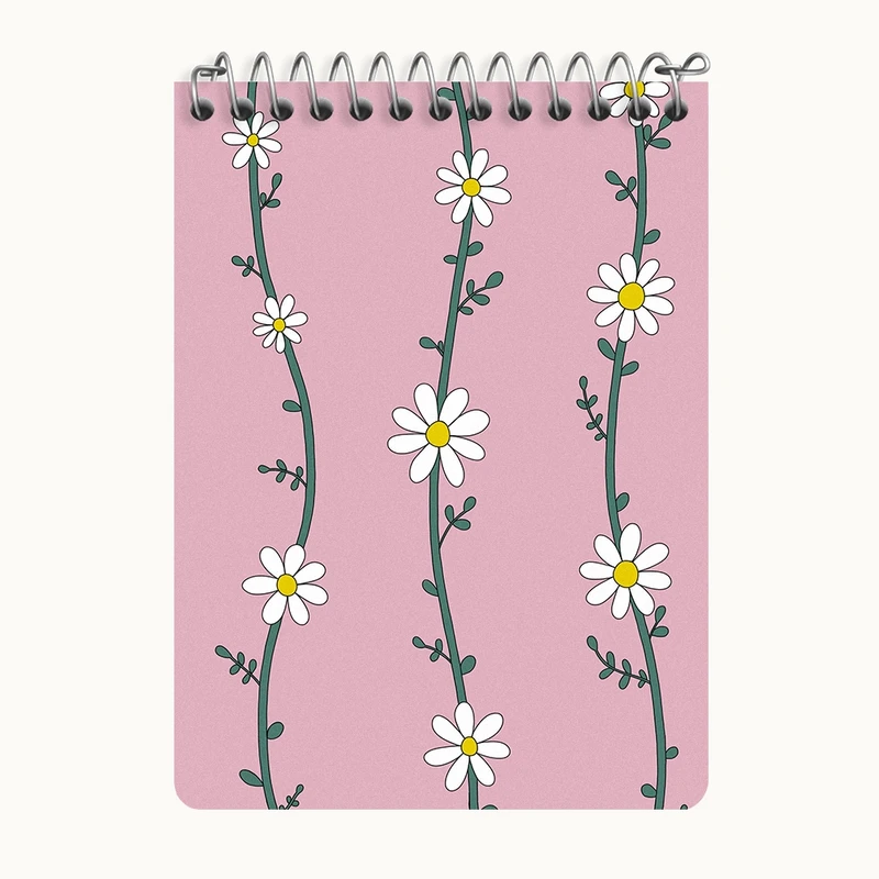 دفتر یادداشت 50 برگ خندالو طرح گل گلی کد N6823