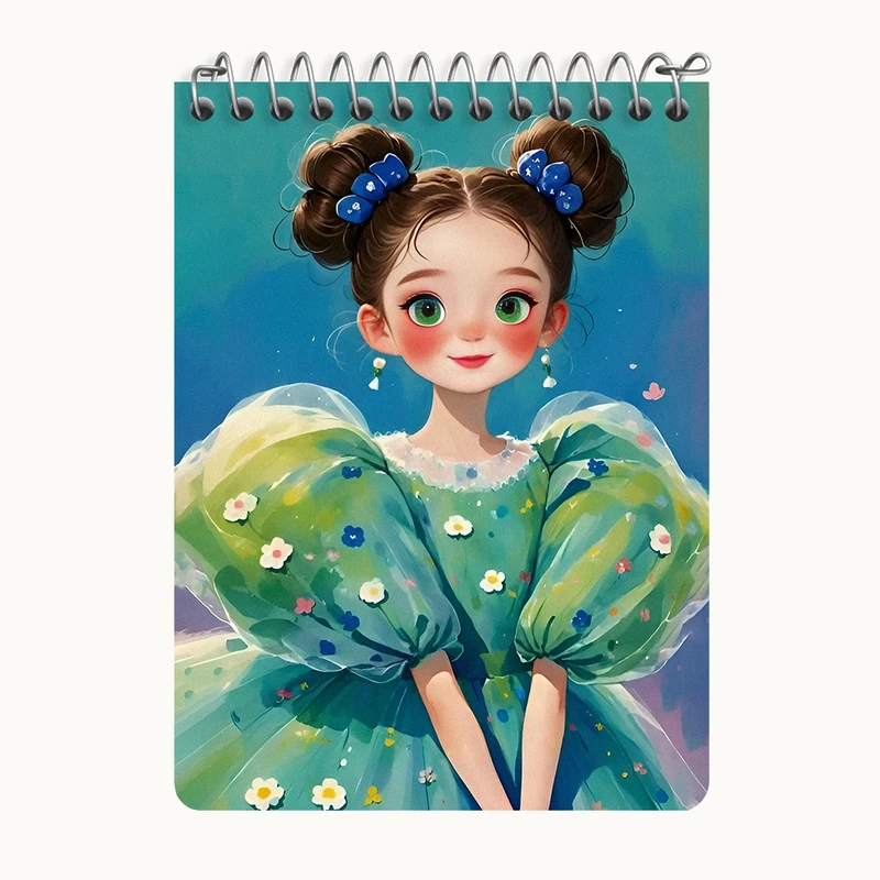 دفتر یادداشت 50 برگ خندالو طرح دخترانه کیوت کد N7130