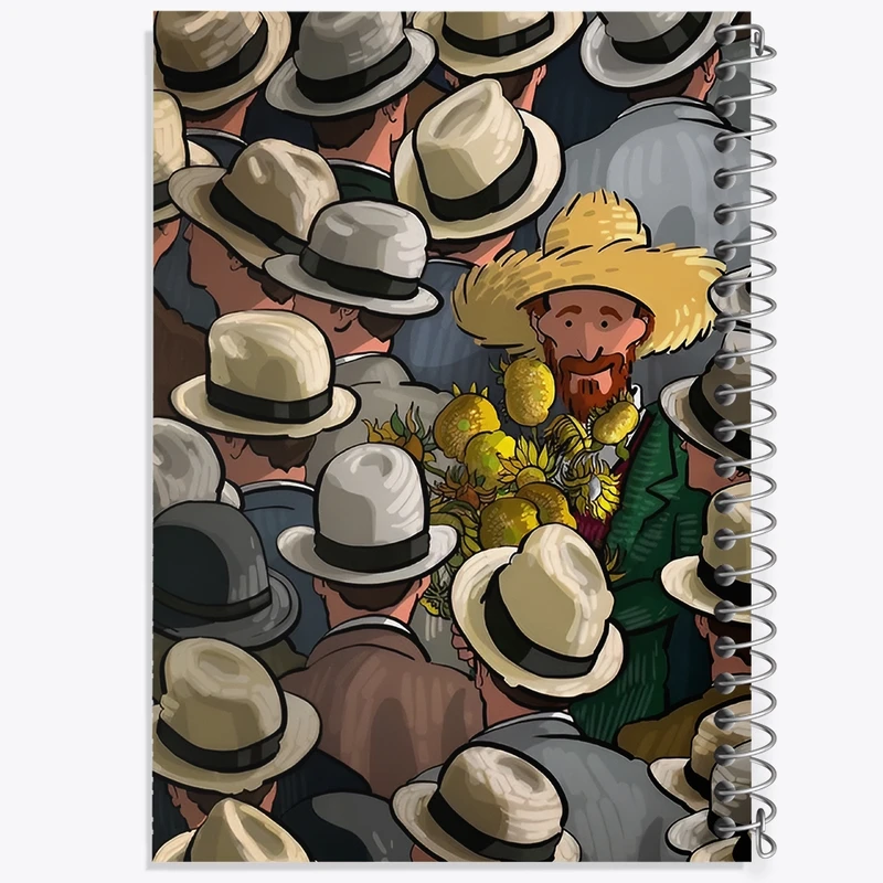 دفتر طراحی 50 برگ خندالو طرح ونسان ونگوگ کد F11993