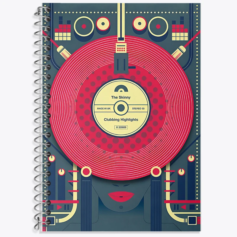 دفتر زبان 50 برگ خندالو مدل دو خط طرح موزیک کد F9706