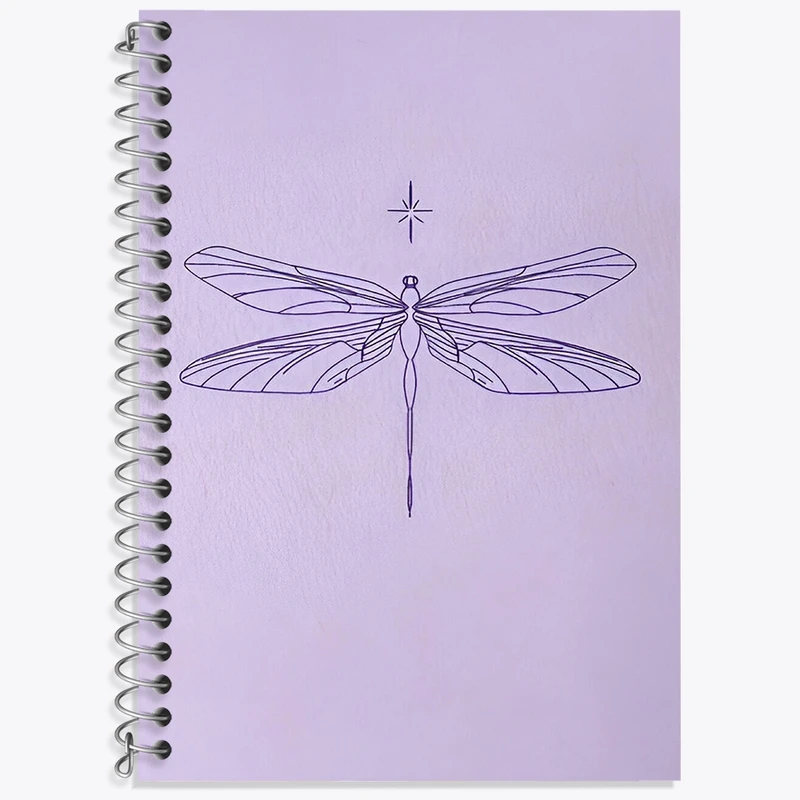 دفتر زبان 50 برگ خندالو مدل سه خط طرح سنجاقک کد F3731