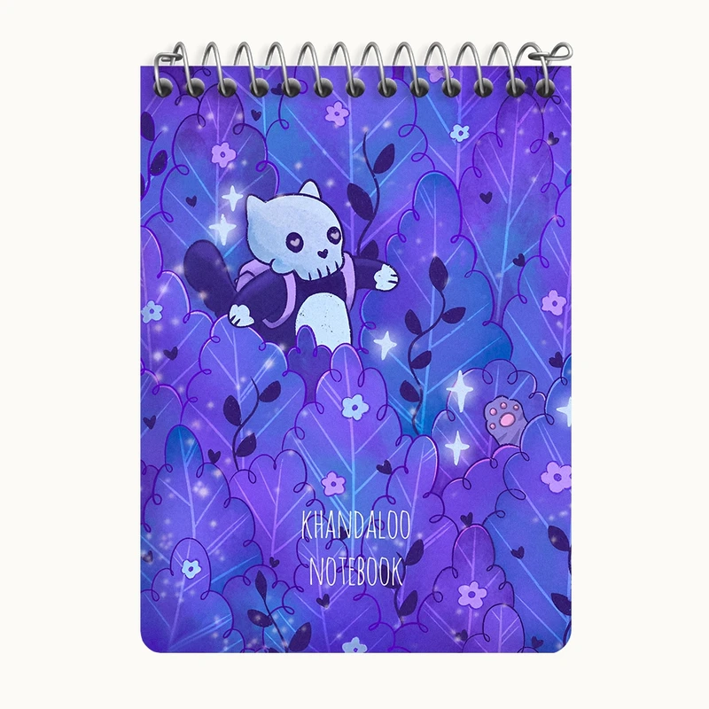 دفتر یادداشت 50 برگ خندالو طرح گربه ی اسکلتی کد N8154