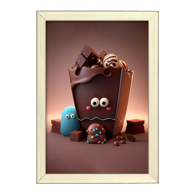 تابلو خندالو طرح دسر شکلاتی بامزه کد F6826