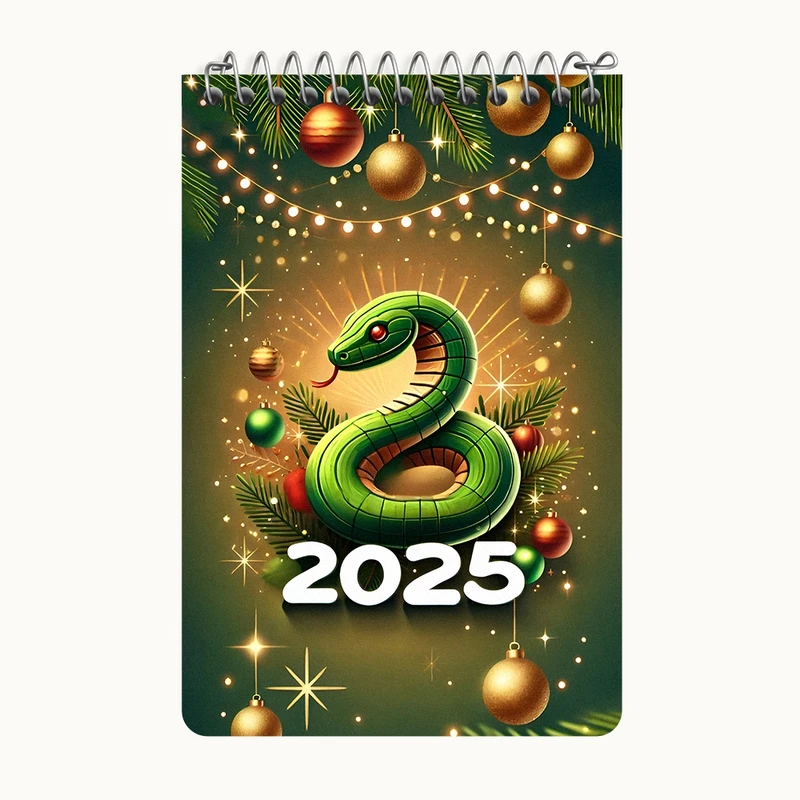 دفتر یادداشت 50 برگ خندالو طرح سال مار 2025 میلادی کد F7547