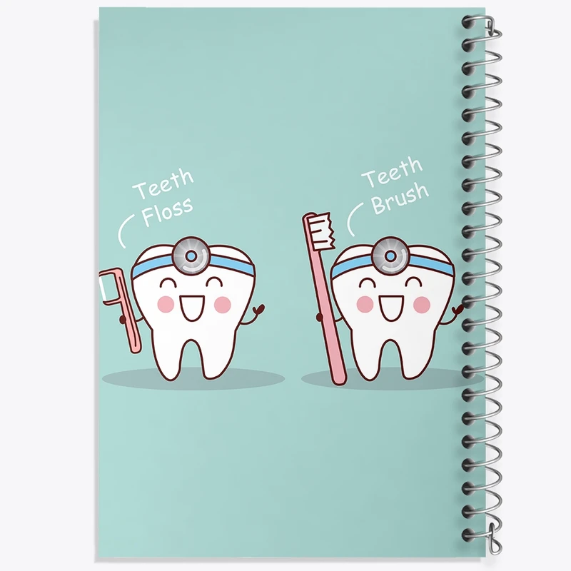 دفتر طراحی 50 برگ خندالو طرح دندان و دندان پزشکی کودکانه کد 36771