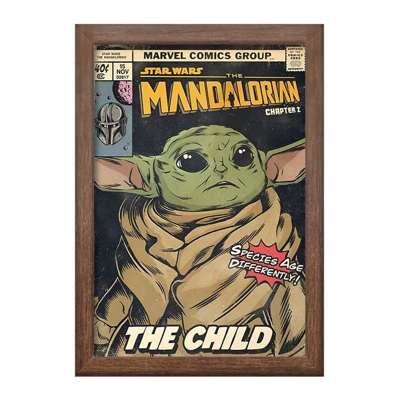 تابلو خندالو طرح بیبی یودا (The Mandalorian) کد F13755