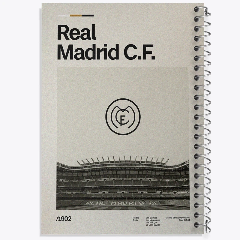 دفتر شطرنجی 50 برگ خندالو طرح رئال مادرید (Real Madrid) کد F13880