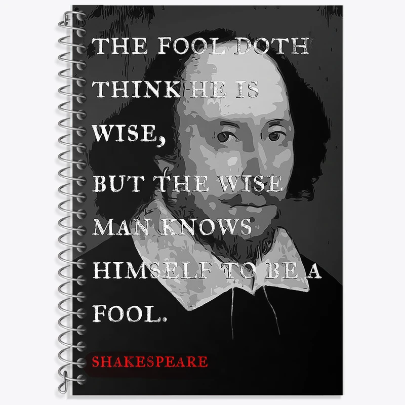 دفتر زبان 50 برگ خندالو مدل دو خط طرح شکسپیر (Shakespeare) کد F14055