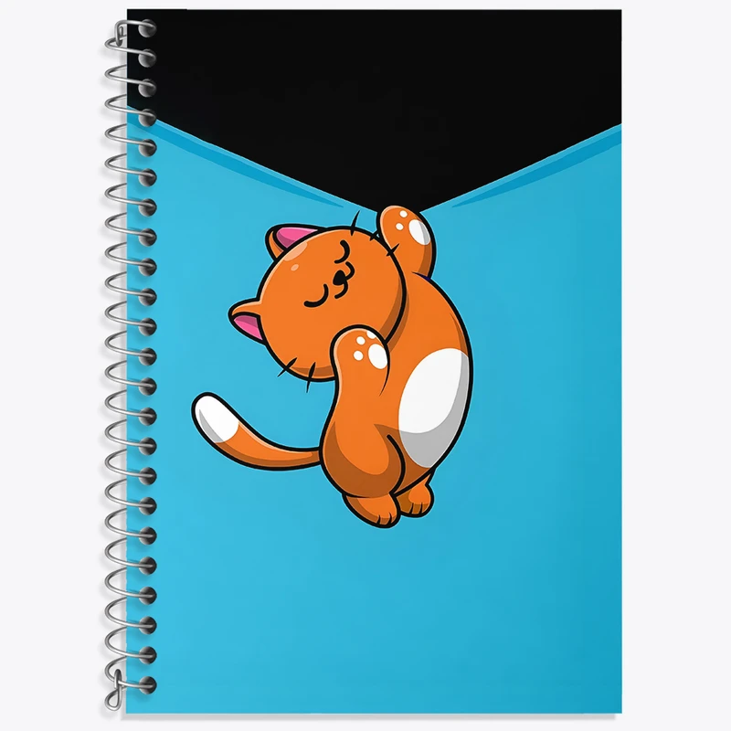 دفتر نت موسیقی 50 برگ خندالو طرح گربه کیوت کد F3397