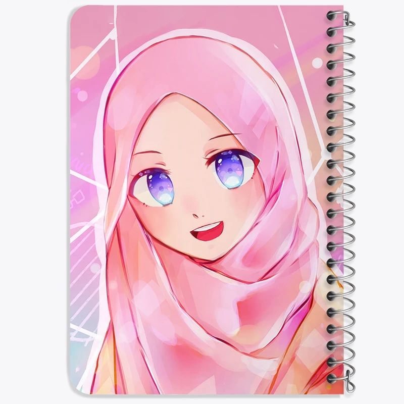 دفتر یادداشت 50 برگ خندالو طرح دخترانه باحجاب کد 26003