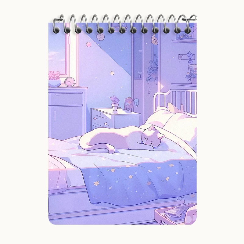 دفتر یادداشت 50 برگ خندالو طرح گربه ی خواب کد N5421