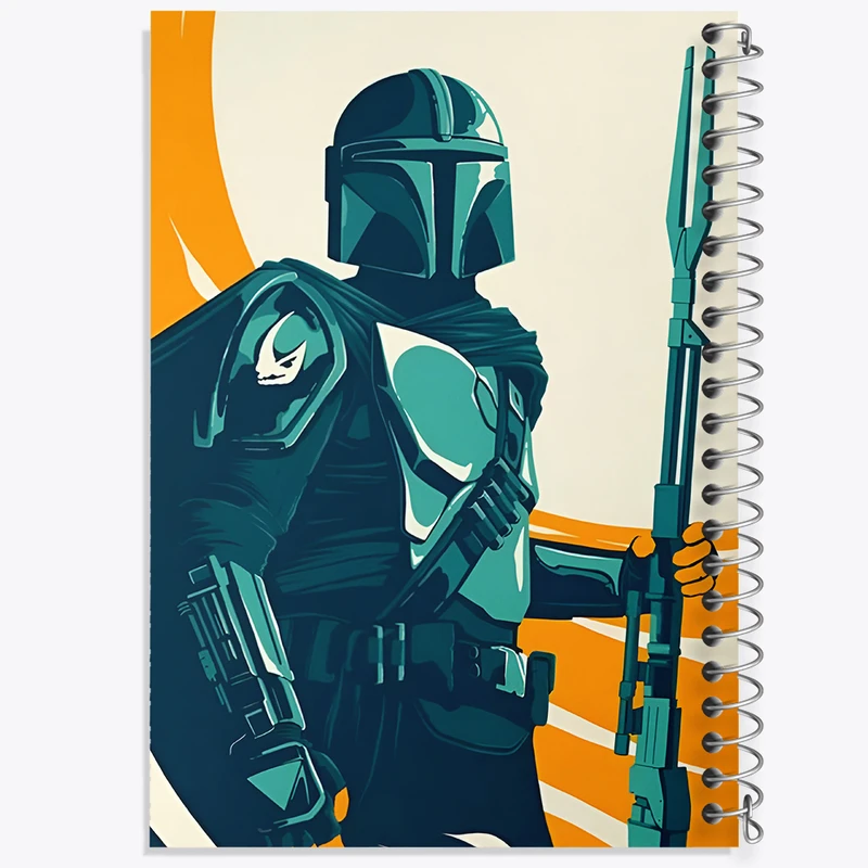 دفتر مشق 100 برگ خندالو طرح مندلورین (The Mandalorian) کد F13748