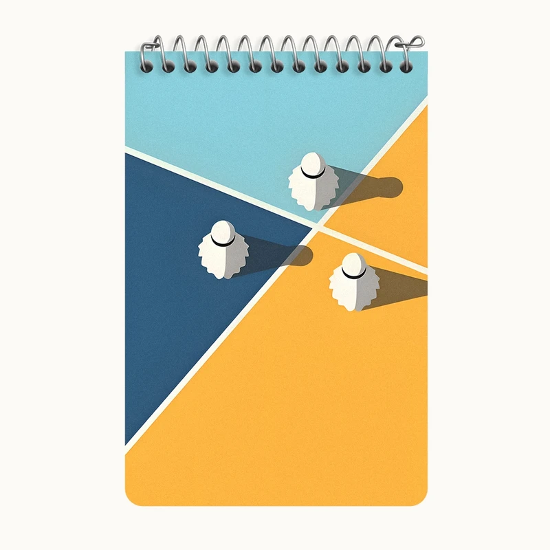 دفتر یادداشت 50 برگ خندالو طرح بدمینتون کد F12003