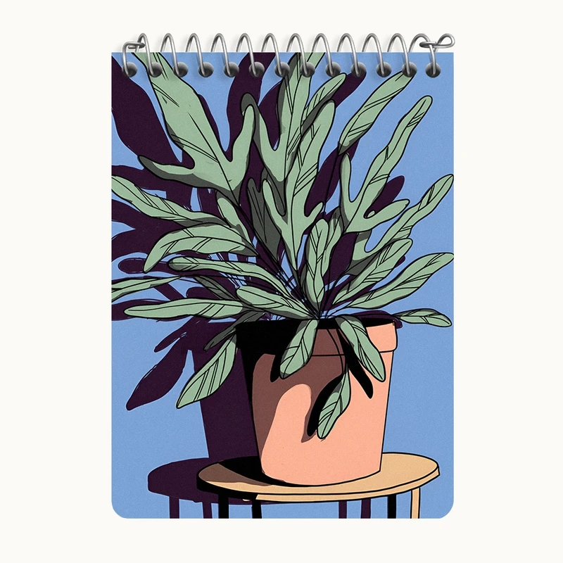 دفتر یادداشت 50 برگ خندالو طرح گلدان گیاه کد N8904